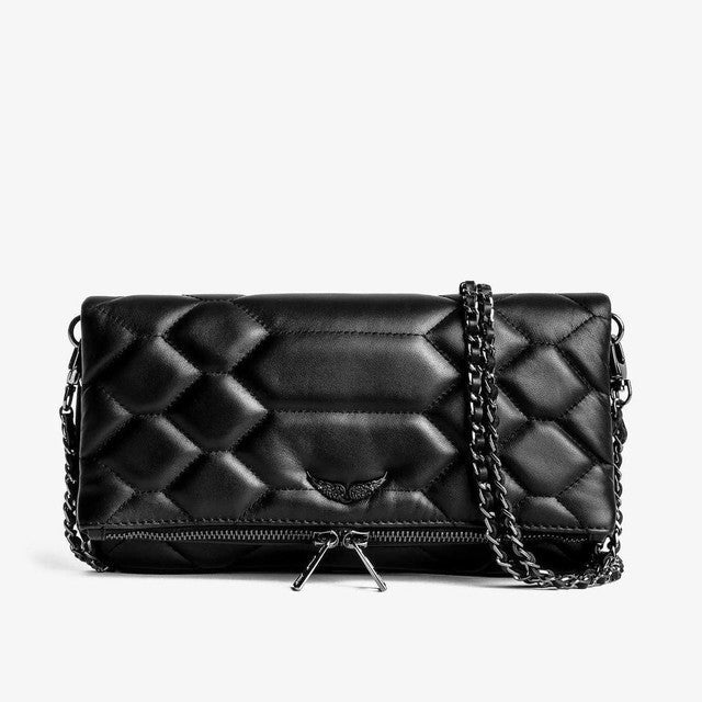 Damen elegante Pochette Handtasche mit Riemen 4