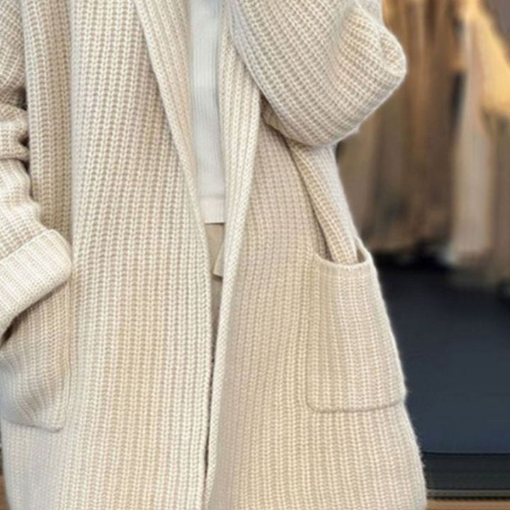 Damenjacke Offene Vorderseite Schalkragen Übergröße Lagenlook Herbst Winter - Elegante Jacken Damen für Kühle Tage 2
