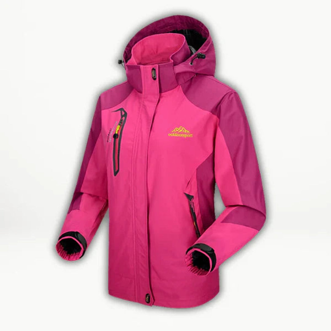 Damenjacke – Wasserdichte Outdoor-Shelljacke Mit Kapuze, Leicht, Wind- Und Regenschutz, Für Aktive Frauen 0