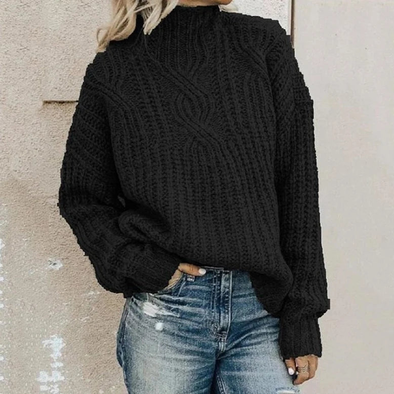 Damenpullover Langarm Rollkragen Übergröße – Warme Pullover Damen für Alltag und Freizeit 1