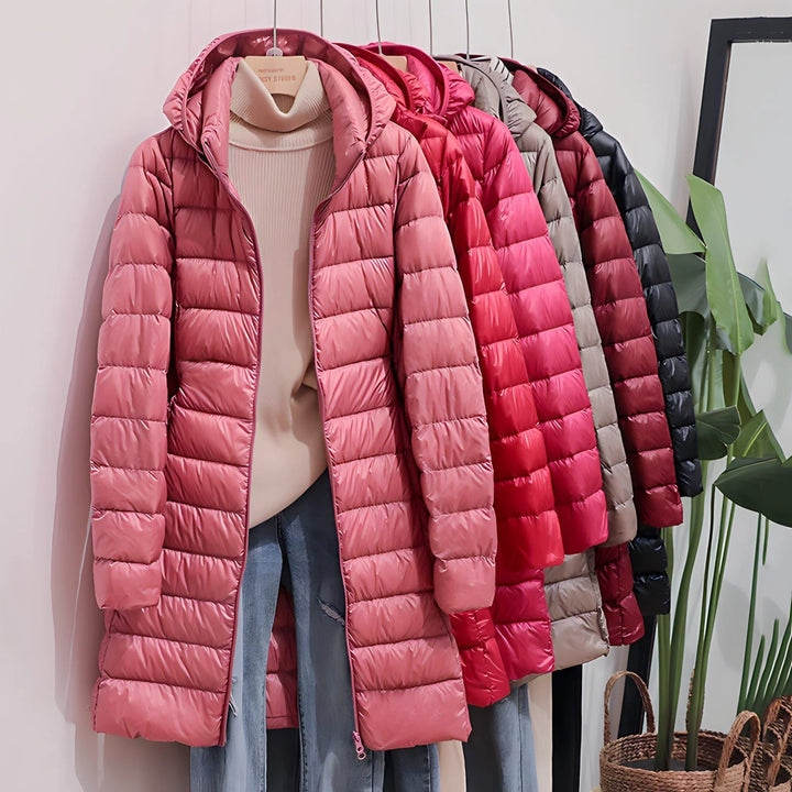 Drune Lange Daunenjacke für Damen 1