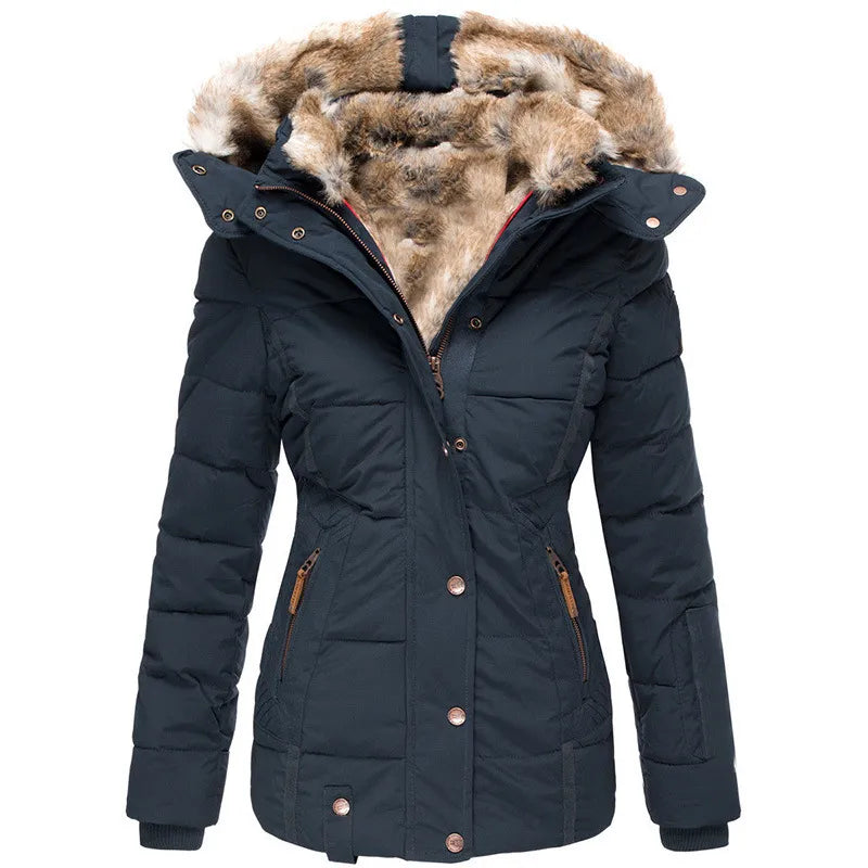 Drune | Warme Winterjacke Mit Pelzfutter Für Damen 4