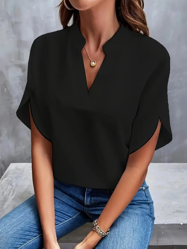 Elegante Damenbluse Langarm V-Ausschnitt für Festliche Anlässe – Weiße & Schwarze Blusen für Stilvolle Looks 3