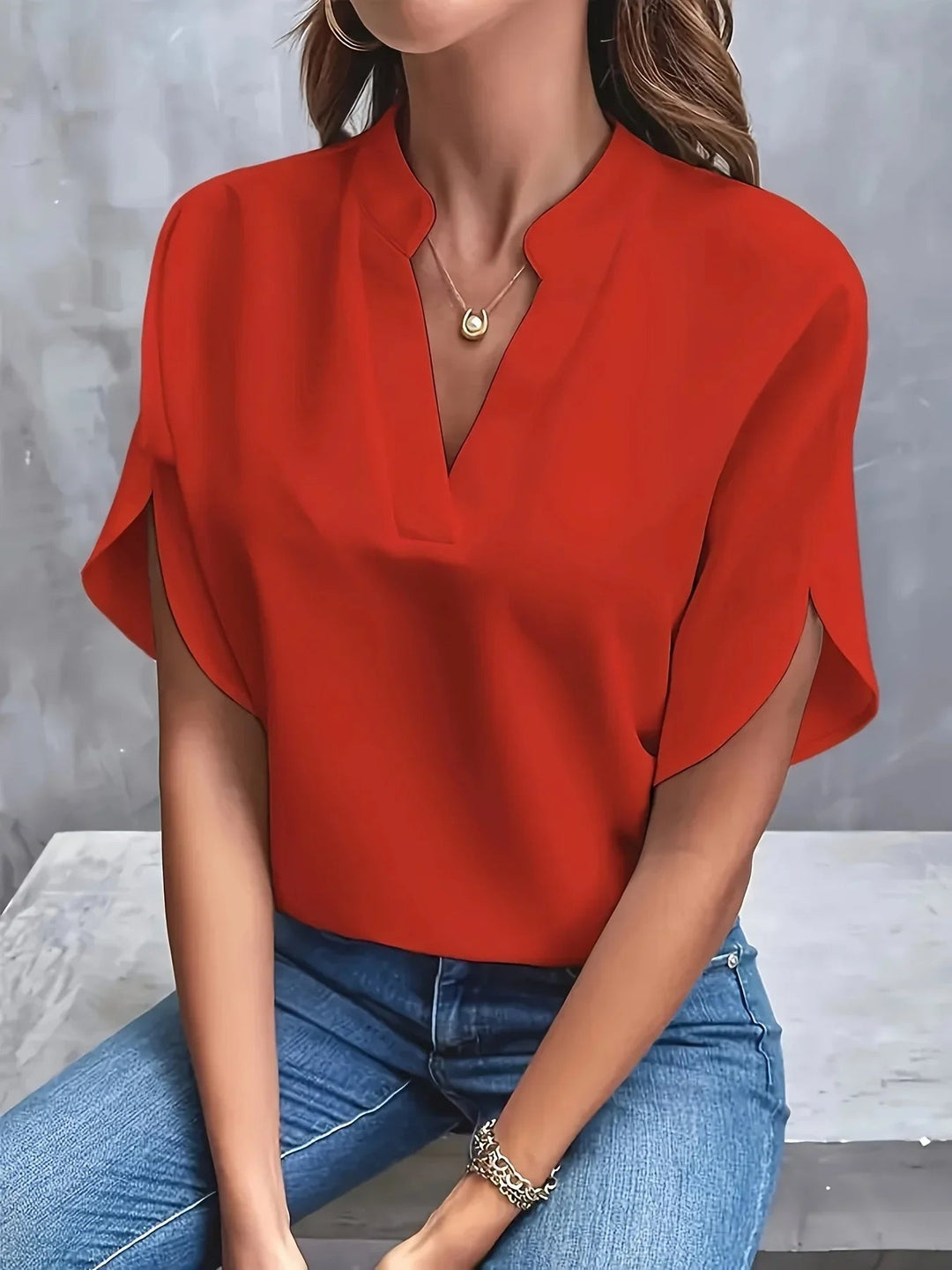 Elegante Damenbluse Langarm V-Ausschnitt für Festliche Anlässe – Weiße & Schwarze Blusen für Stilvolle Looks 4