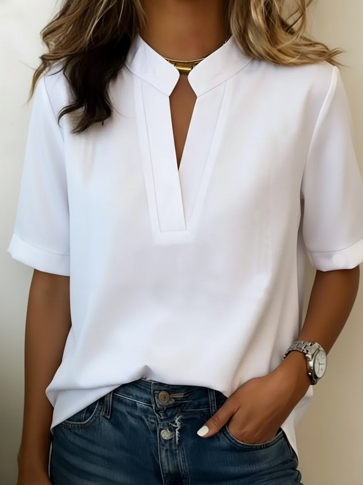 Elegante Damenbluse mit Langarm und Raffiniertem Kragen für Festliche Anlässe – Weiße Bluse Damen für Stilvolle Outfits 6