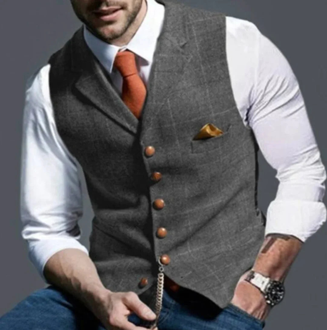 Elegante Herren Knopfweste Schlanke Passform Komfortabler Schnitt 5
