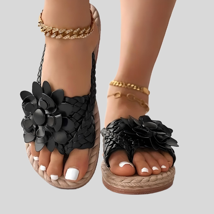 Elegante Sommer Sandalen mit Blumenmuster für Frauen 2