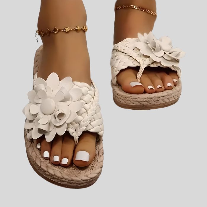 Elegante Sommer Sandalen mit Blumenmuster für Frauen 3