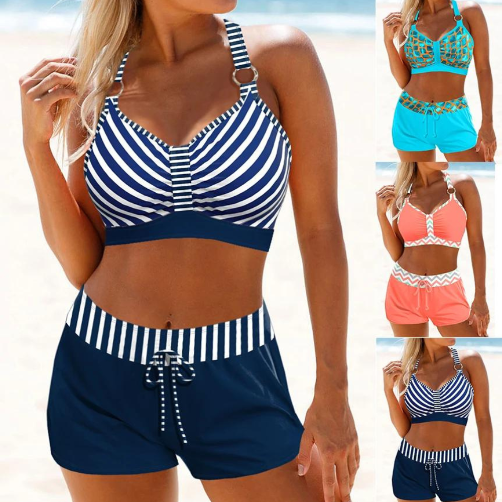 Eleganter Badeanzug Damen Zweiteiler Design für Sommer, Tankini Bademode Damen, Figurschmeichelnd und Komfortabel 1