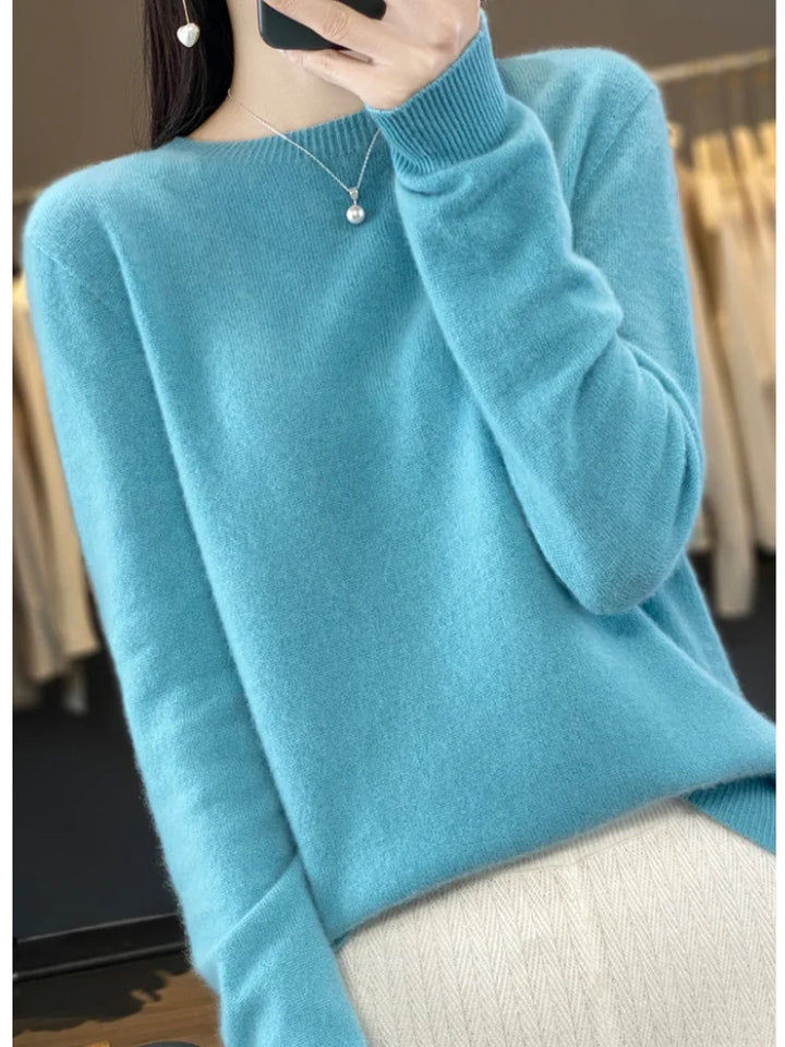 Eleganter Damenpullover Langarm mit Rundhalsausschnitt – Warme Pullover Damen für Vielseitige Looks 5