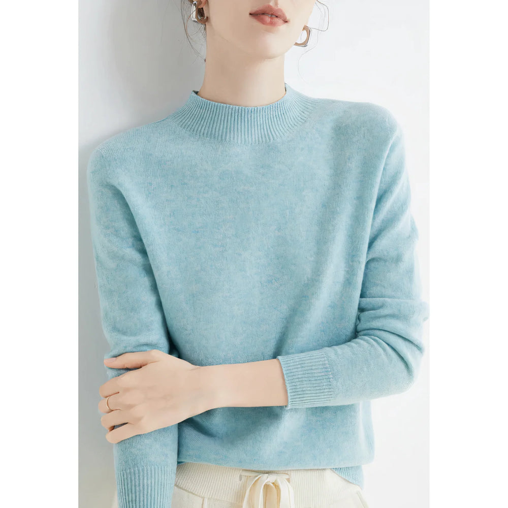 Eleganter Damenpullover mit kurzem Ausschnitt für Winter und Alltag 1