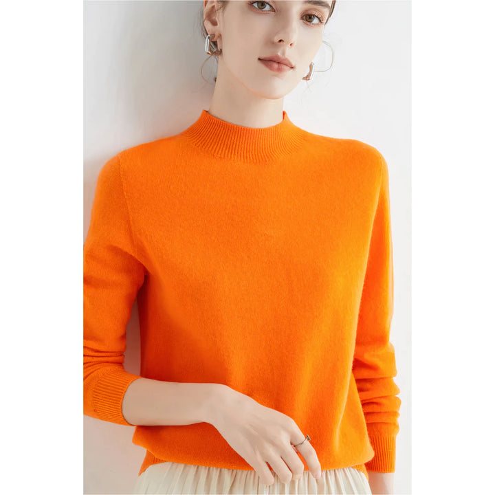 Eleganter Damenpullover mit kurzem Ausschnitt für Winter und Alltag 3
