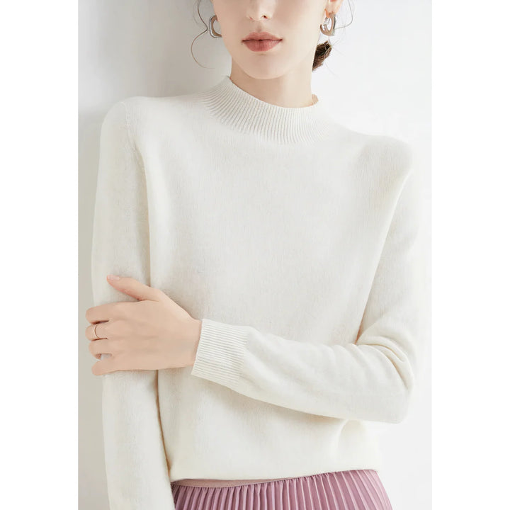 Eleganter Damenpullover mit kurzem Ausschnitt für Winter und Alltag 4