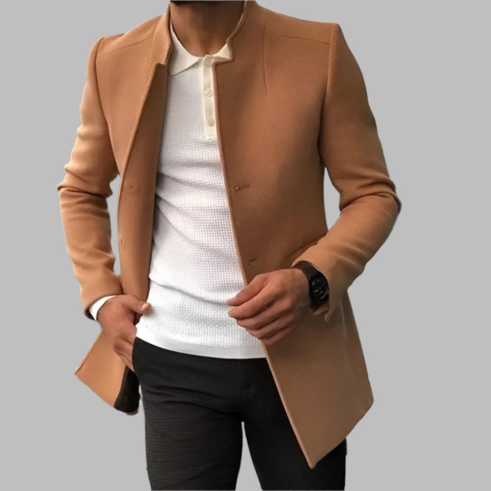 Eleganter Herren Wollmantel Klassisch Zeitlos Warm für Herbst und Winter 3