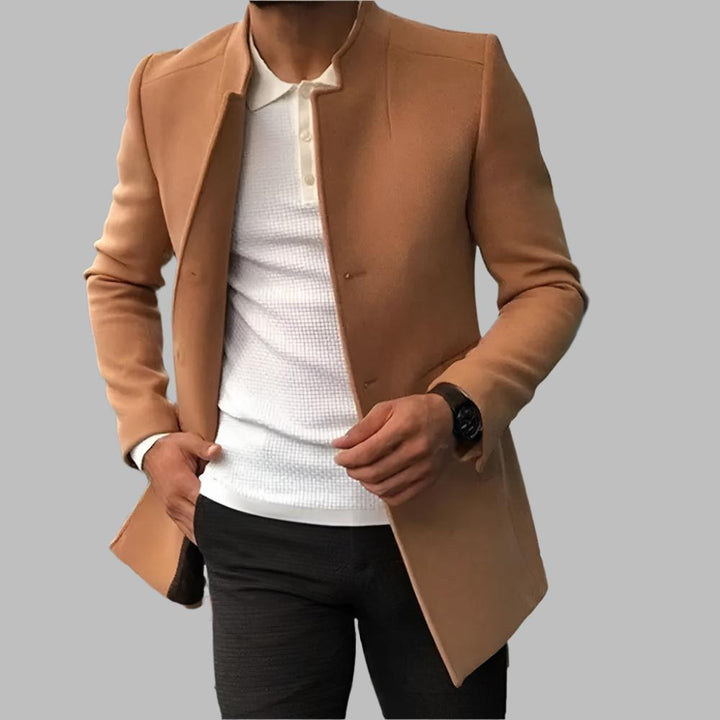 Eleganter Herren Wollmantel Klassisch Zeitlos Warm für Herbst und Winter 3