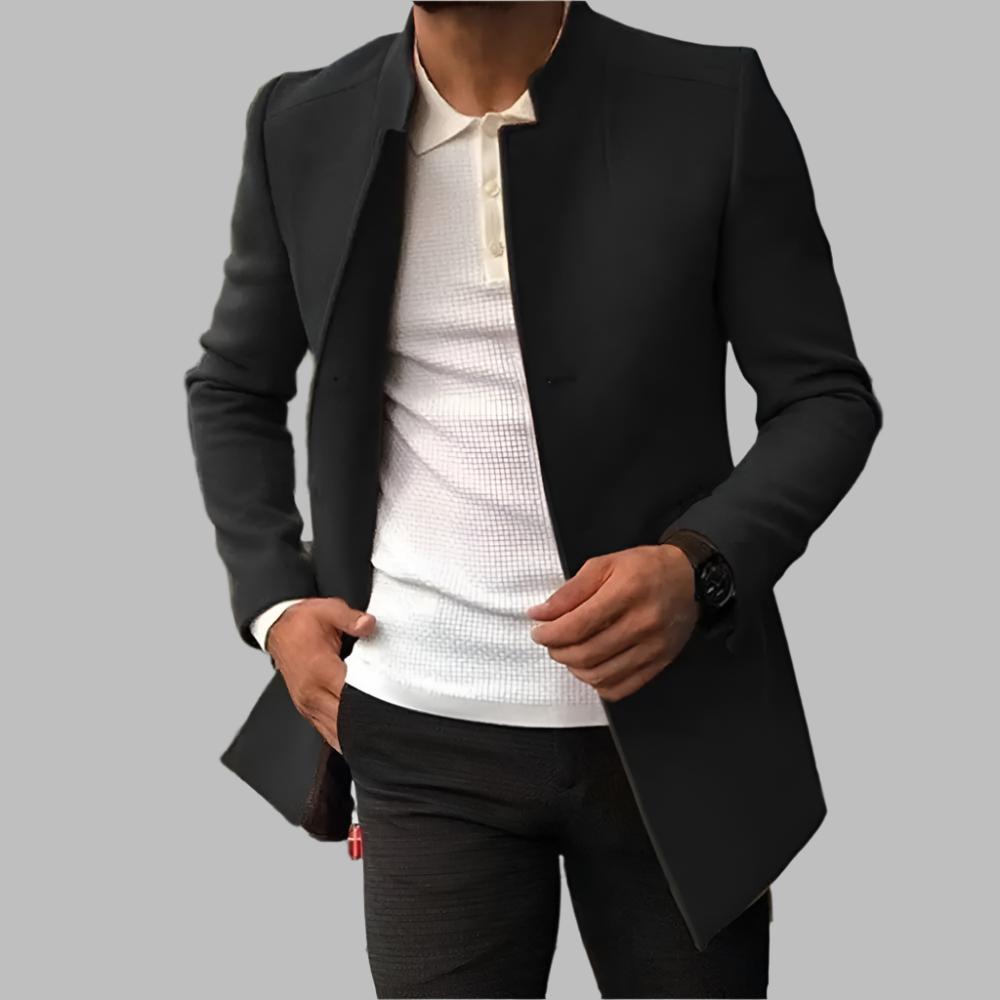 Eleganter Herren Wollmantel Klassisch Zeitlos Warm für Herbst und Winter 4