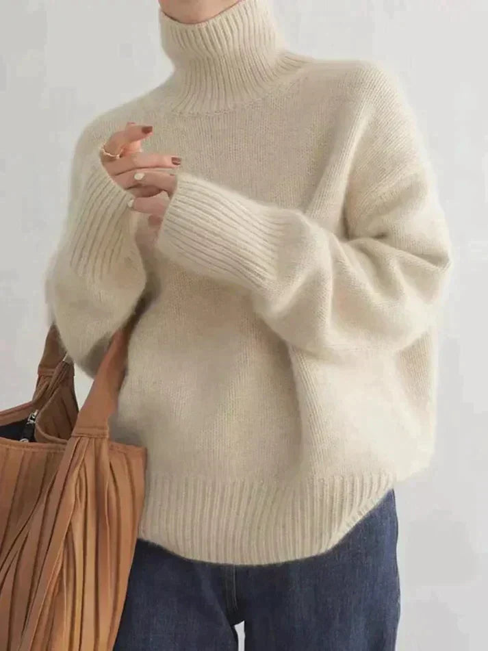 Eleganter Rollkragenpullover Damen Langarm Lässiger Schnitt Warmer Winterpullover 0
