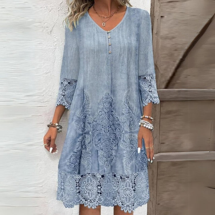 Elegantes Blumen-Midikleid für Frauen – Stilvolles Sommerkleid für besondere Anlässe 0