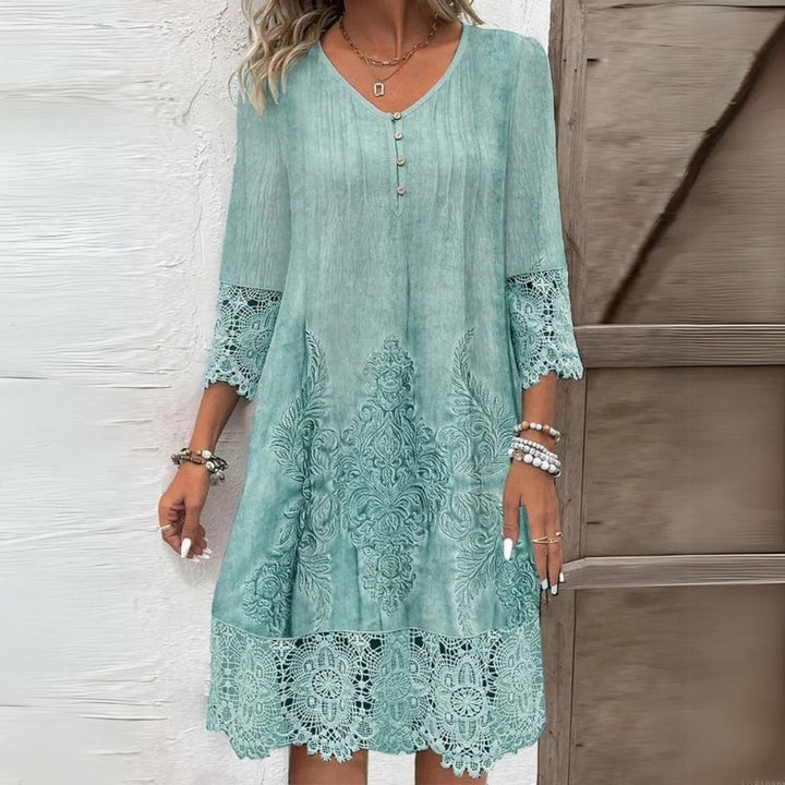 Elegantes Blumen-Midikleid für Frauen – Stilvolles Sommerkleid für besondere Anlässe 1