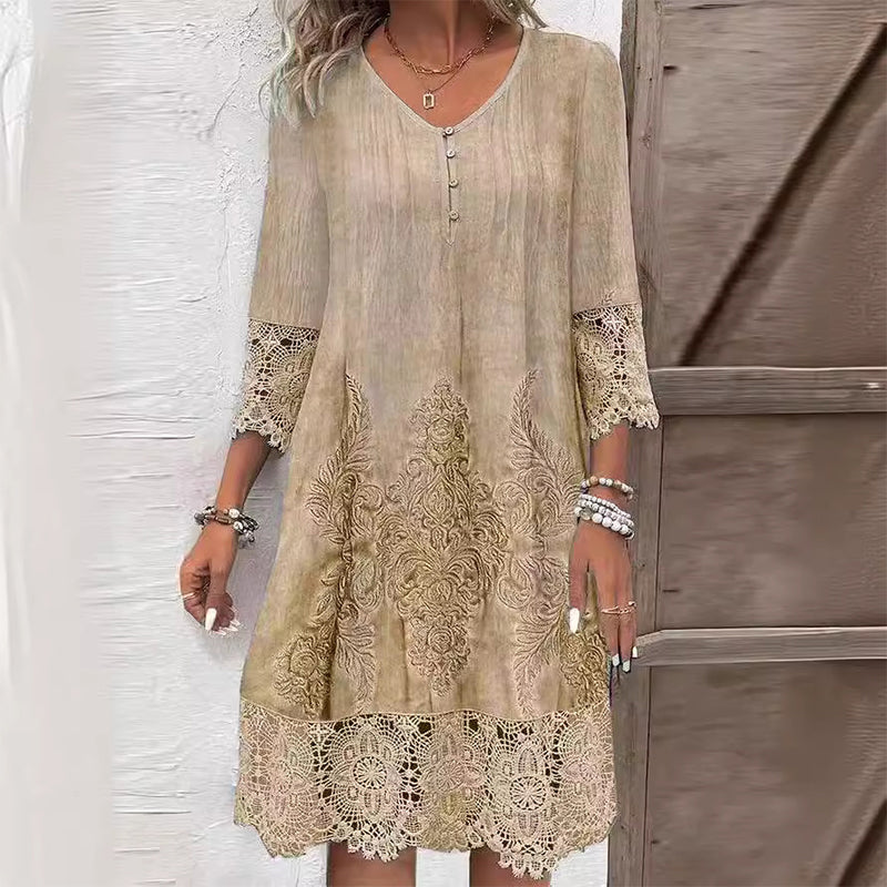 Elegantes Blumen-Midikleid für Frauen – Stilvolles Sommerkleid für besondere Anlässe 2