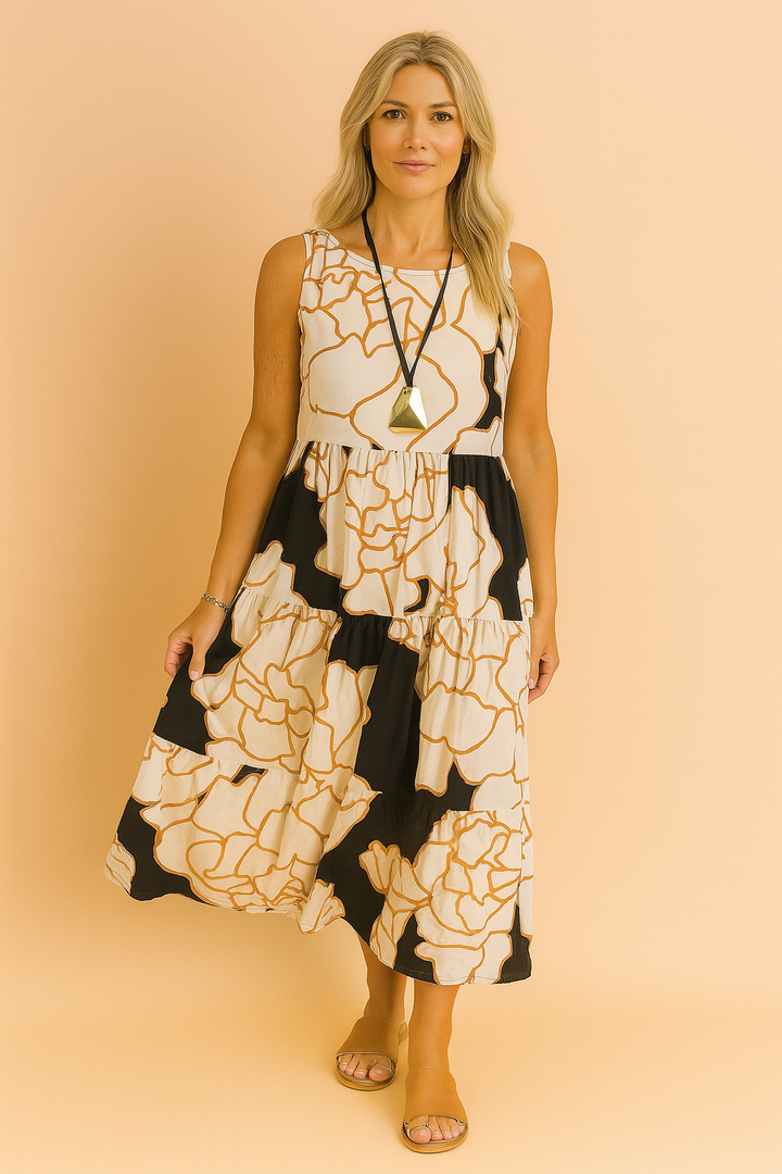 Elegantes Blumenkleid für Damen - Vielseitiges Sommerkleid mit femininer Note 0