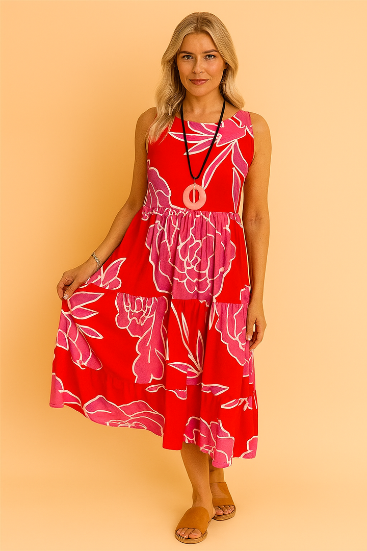 Elegantes Blumenkleid für Damen - Vielseitiges Sommerkleid mit femininer Note 1