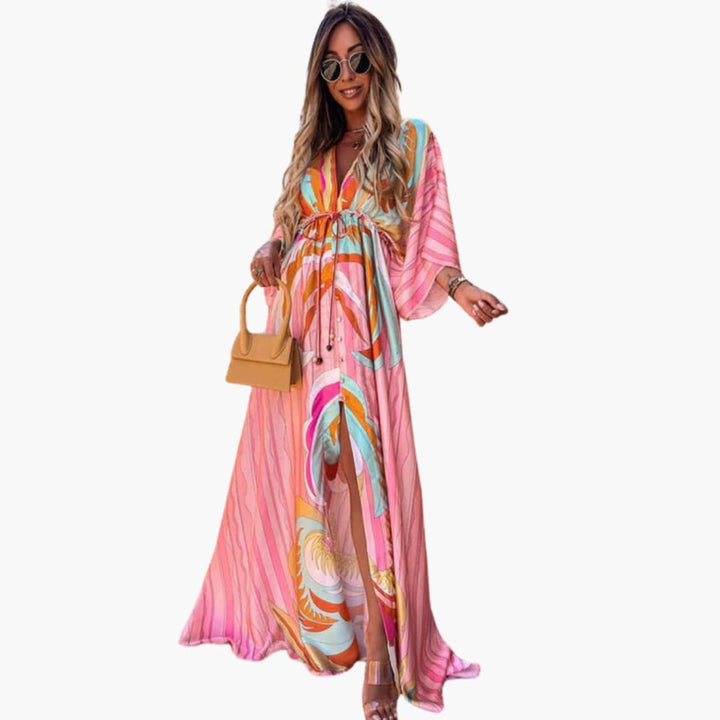 Elegantes Damen-Maxikleid mit Blumendruck für den Sommer – Stilvoll und vielseitig 0
