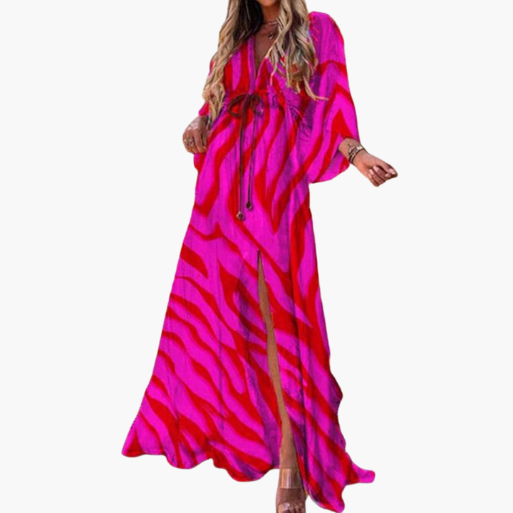 Elegantes Damen-Maxikleid mit Blumendruck für den Sommer – Stilvoll und vielseitig 2