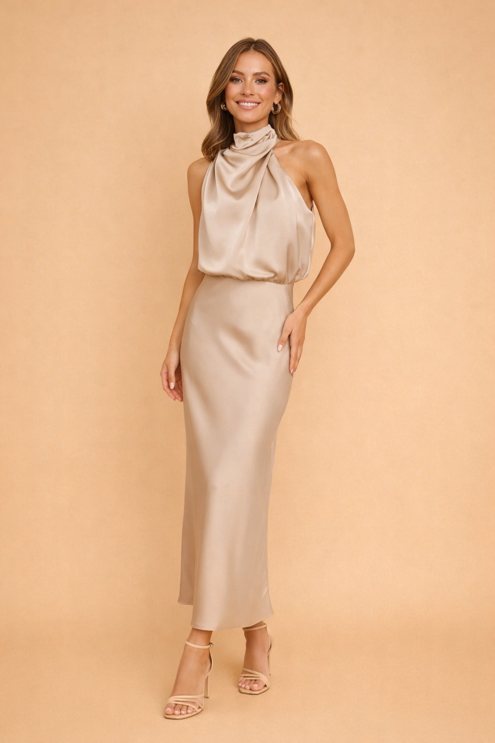 Elegantes Damen-Midikleid für besondere Anlässe | Glamouröser One-Shoulder-Stil 1