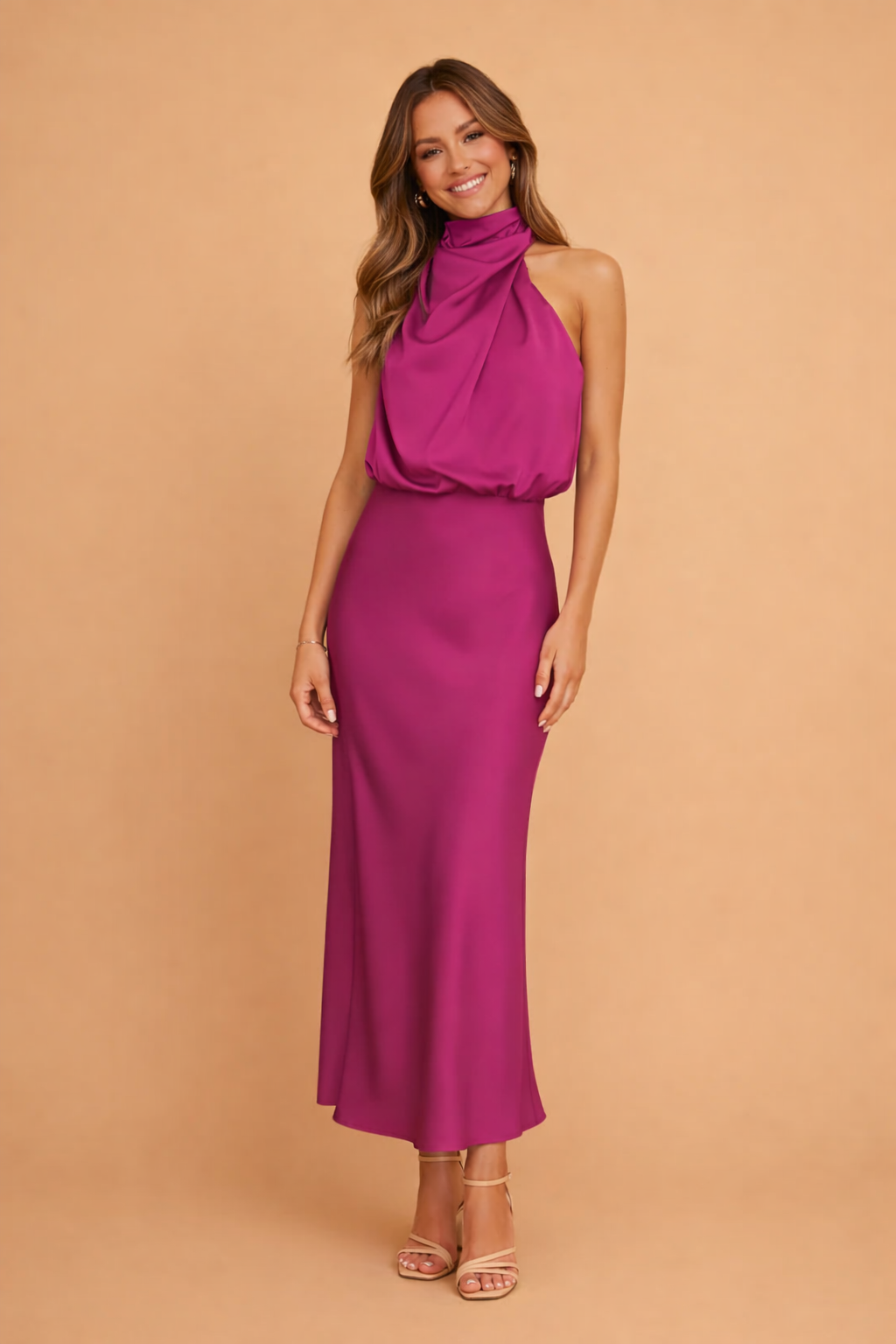 Elegantes Damen-Midikleid für besondere Anlässe | Glamouröser One-Shoulder-Stil 3