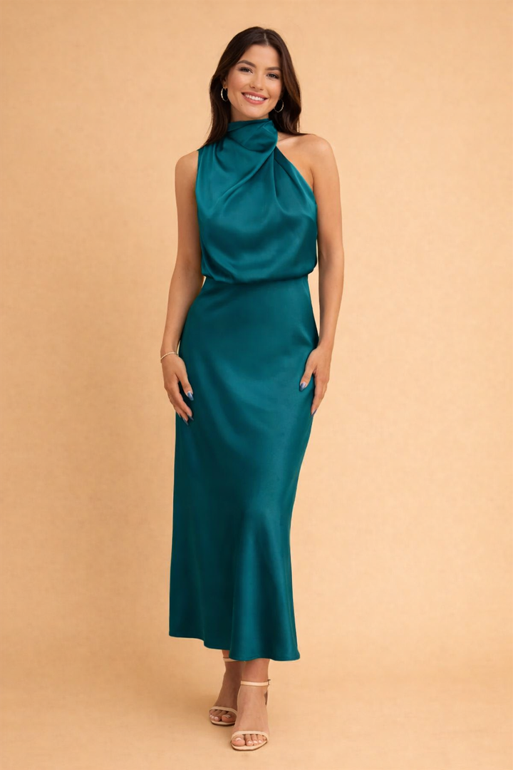 Elegantes Damen-Midikleid für besondere Anlässe | Glamouröser One-Shoulder-Stil 4