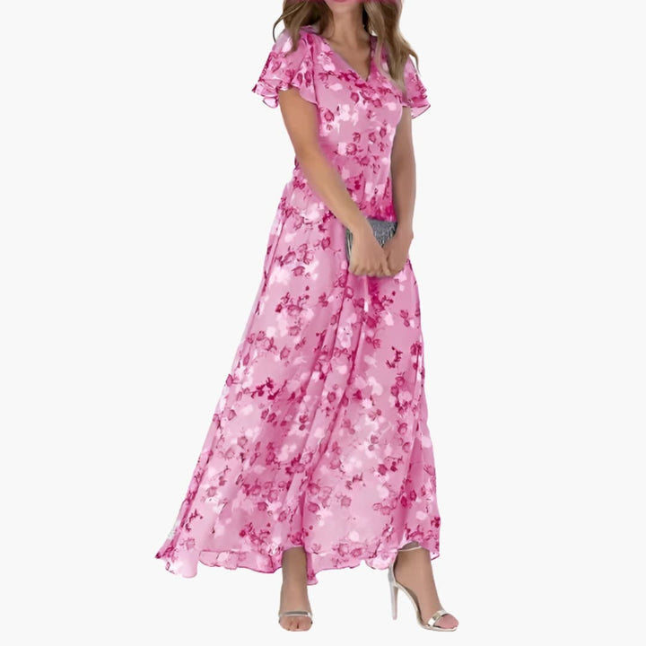 Elegantes Damen-Midikleid mit Rundhalsausschnitt für Sommerveranstaltungen 3