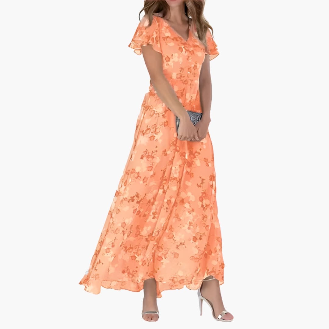 Elegantes Damen-Midikleid mit Rundhalsausschnitt für Sommerveranstaltungen 4