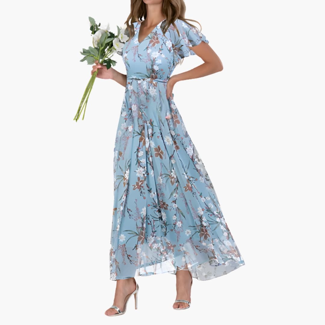 Elegantes Damen-Midikleid mit Rundhalsausschnitt für Sommerveranstaltungen 5