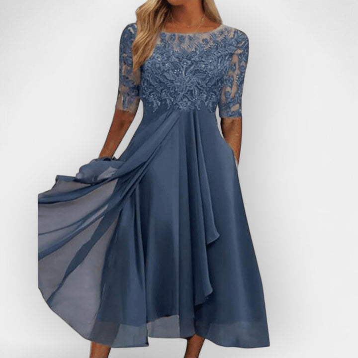 Elegantes Damen Midikleid A-Linie für Festliche Anlässe, Hochzeitsgast & Sommerpartys – Stilvolle Kleider für Damen 0