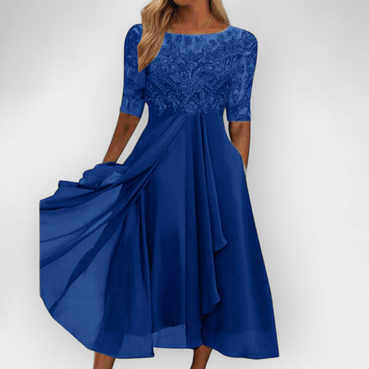 Elegantes Damen Midikleid A-Linie für Festliche Anlässe, Hochzeitsgast & Sommerpartys – Stilvolle Kleider für Damen 4