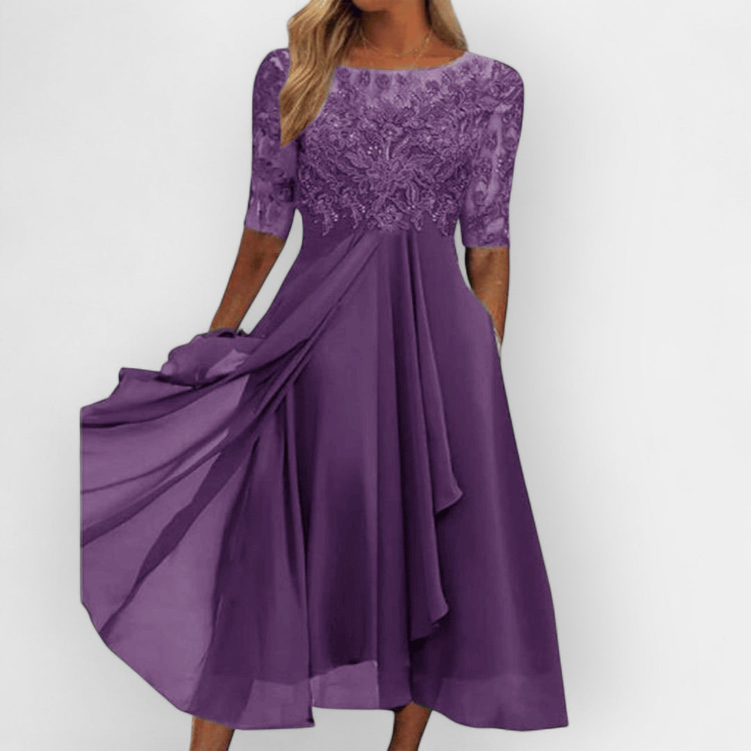 Elegantes Damen Midikleid A-Linie für Festliche Anlässe, Hochzeitsgast & Sommerpartys – Stilvolle Kleider für Damen 5