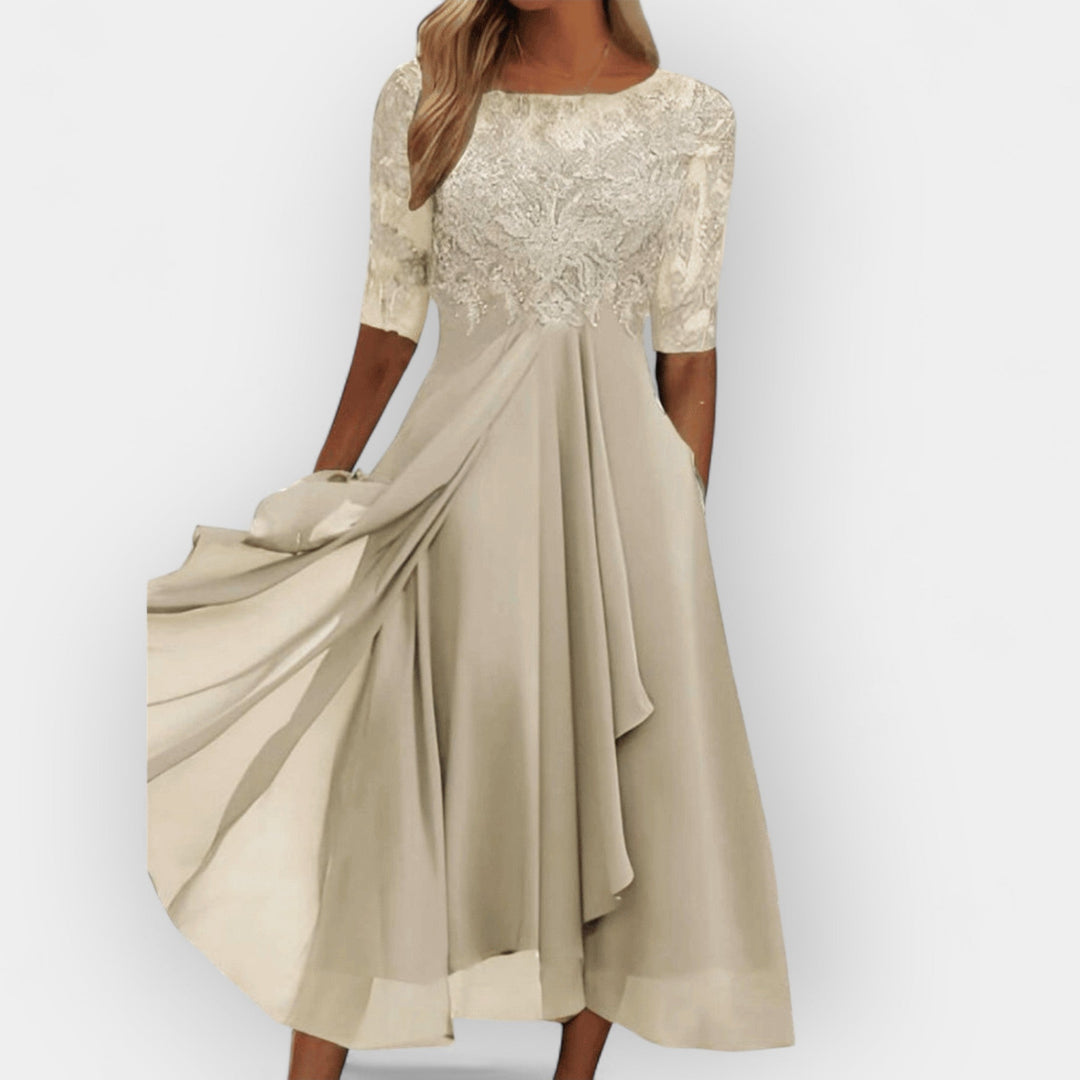 Elegantes Damen Midikleid A-Linie für Festliche Anlässe, Hochzeitsgast & Sommerpartys – Stilvolle Kleider für Damen 6