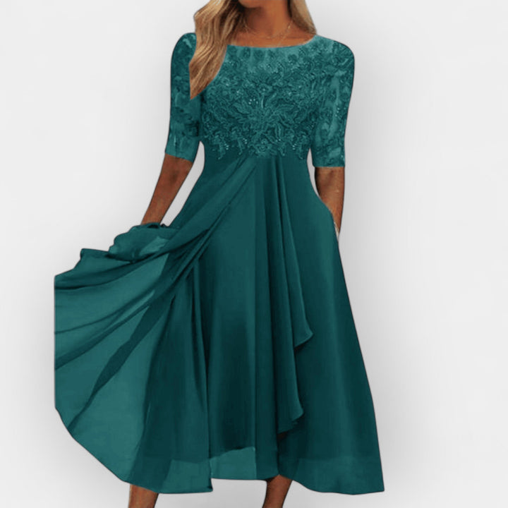 Elegantes Damen Midikleid A-Linie für Festliche Anlässe, Hochzeitsgast & Sommerpartys – Stilvolle Kleider für Damen 7