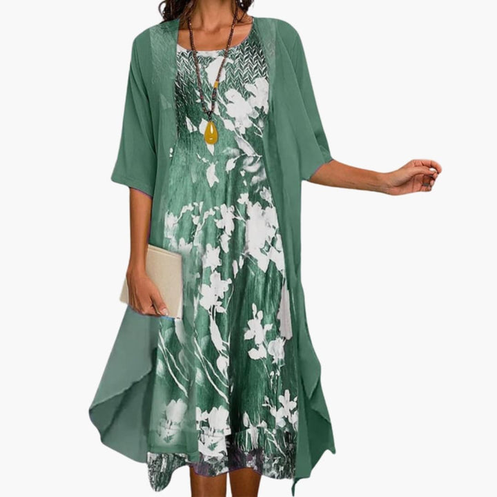 Elegantes Damen Sommerkleid mit Blumenmuster für warme Tage 1