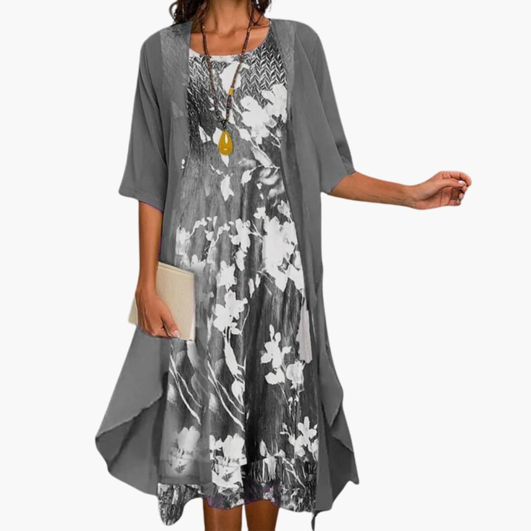 Elegantes Damen Sommerkleid mit Blumenmuster für warme Tage 2