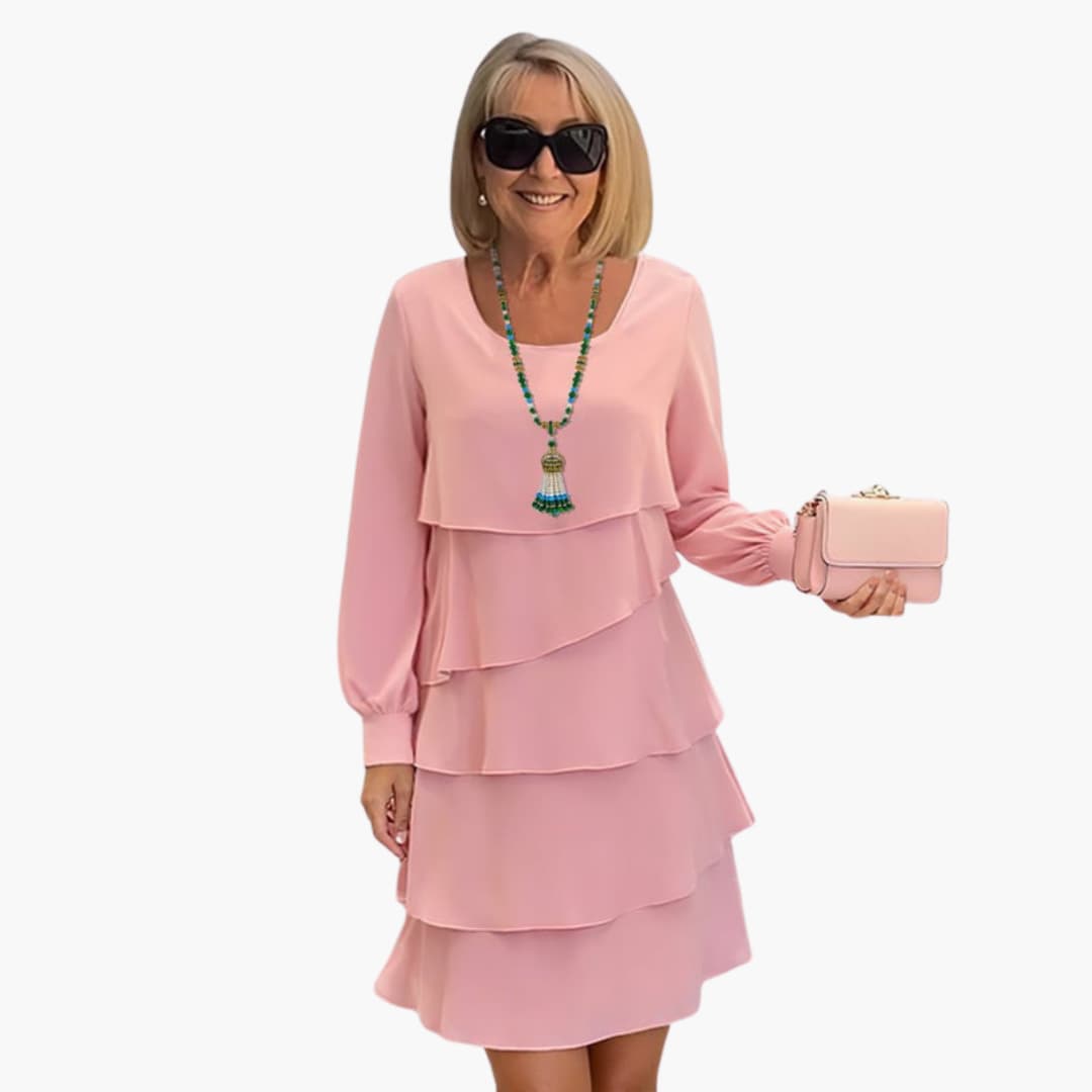 Elegantes Damen Sommerkleid mit langen Ärmeln für warme Tage 2