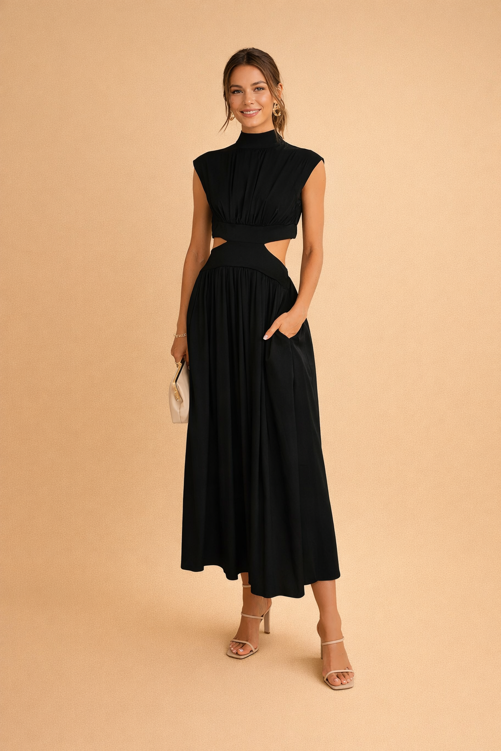 Elegantes Damenkleid Maxikleid für Sommer – Lässig und Stilvoll, Feminine Silhouette, Perfekt für Gartenpartys und Strandtage 0