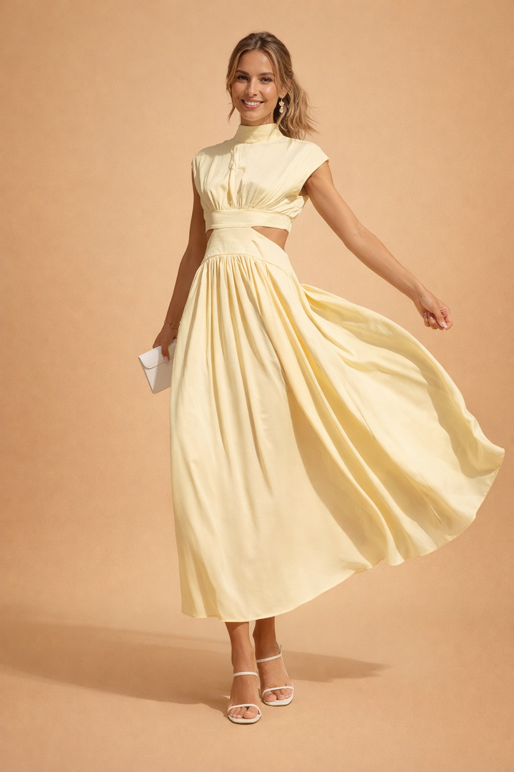Elegantes Damenkleid Maxikleid für Sommer – Lässig und Stilvoll, Feminine Silhouette, Perfekt für Gartenpartys und Strandtage 1