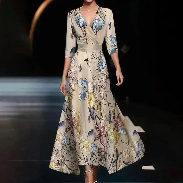 Elegantes Damenkleid Mit Blumenmuster Für Festliche Anlässe – Stilvolles Kleid Für Sommer, Hochzeit Und Party 6