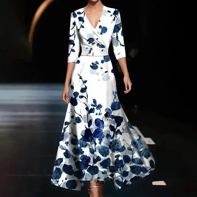 Elegantes Damenkleid Mit Blumenmuster Für Festliche Anlässe – Stilvolles Kleid Für Sommer, Hochzeit Und Party 8