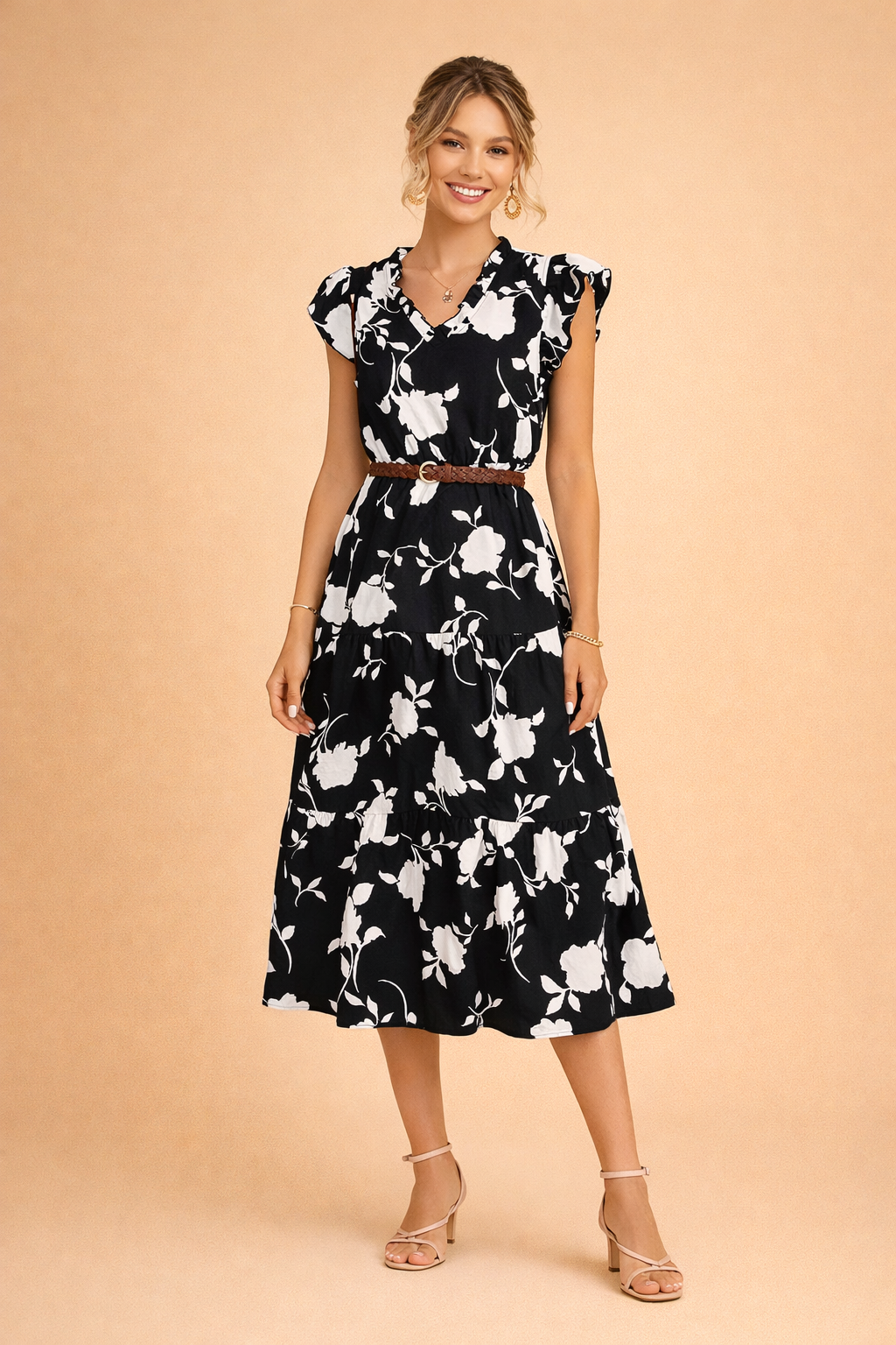 Elegantes Damenkleid – Taillierter Schnitt für Stil und Komfort, Ideal für Sommer, Vielseitiges Kleid für Jede Gelegenheit 0