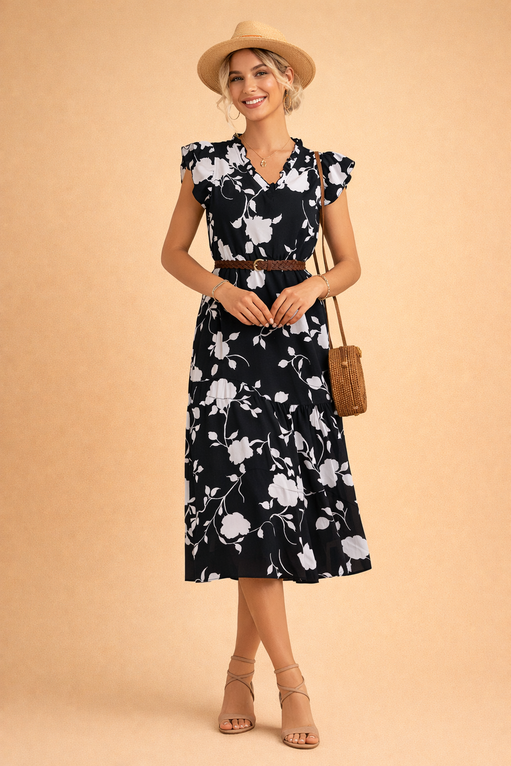 Elegantes Damenkleid – Taillierter Schnitt für Stil und Komfort, Ideal für Sommer, Vielseitiges Kleid für Jede Gelegenheit 1