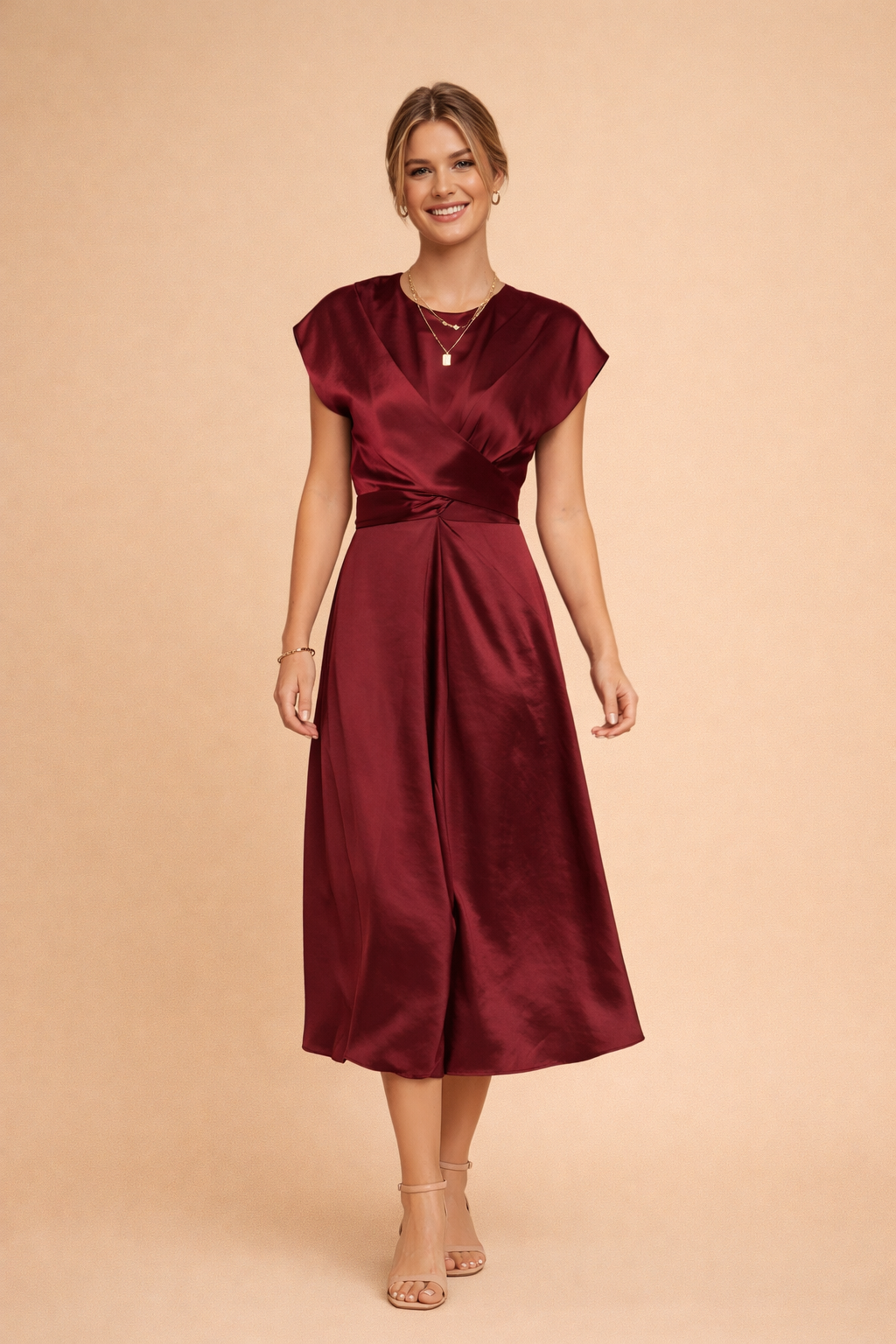 Elegantes Damenkleid für Festliche Anlässe – Hochzeitsgast Kleid mit Schickem Design und Femininer Passform 0