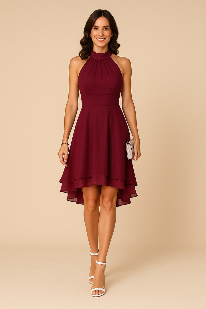 Elegantes Damenkleid für Hochzeitsgast – Festliche Kleider mit Ausgestelltem Saum für Besondere Anlässe 5
